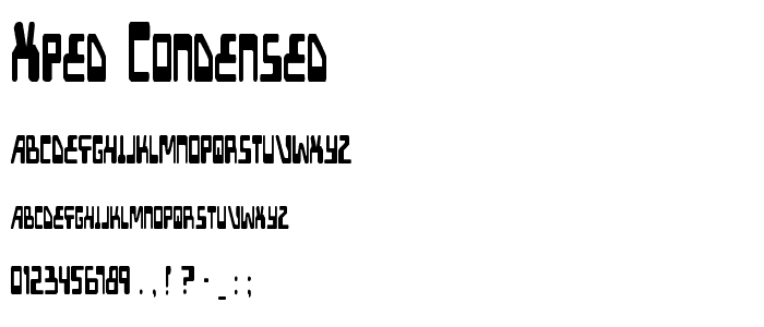 XPED Condensed font